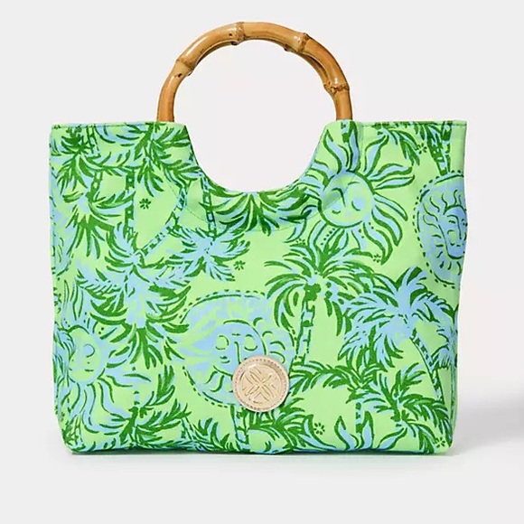 Lilly Pulitzer Handbags - Lilly Pulitzer Bamboo handle bag Green-brand New